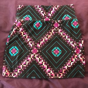 Charlotte Russe tribal print bodycon skirt